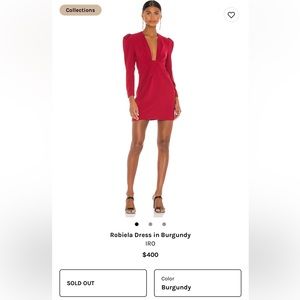Iro Robiela dress is burgendy never worn